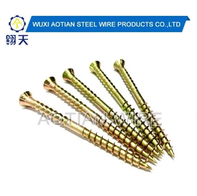 Sekrup Penyadapan Berlapis Seng Kuning Terang Kepala Countersunk Phillips 3,5X25Mm